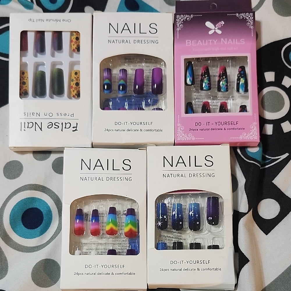Colorful Press-On Nail Set